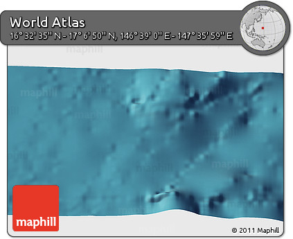Satellite 3D Map of the Area around 16° 49' 43" N, 147° 7' 30" E