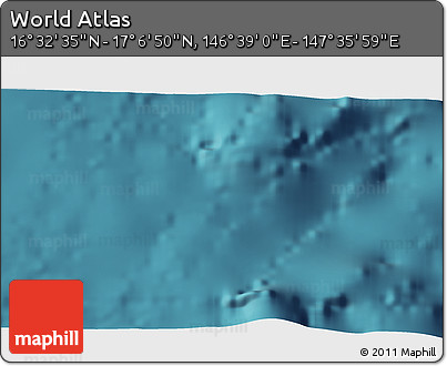 Satellite 3D Map of the Area around 16° 49' 43" N, 147° 7' 30" E