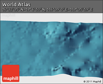 Satellite 3D Map of the Area around 16° 49' 43" N, 147° 7' 30" E