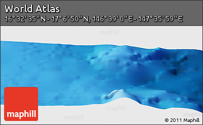 Physical Panoramic Map of the Area around 16° 49' 43" N, 147° 7' 30" E
