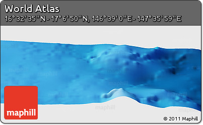 Physical Panoramic Map of the Area around 16° 49' 43" N, 147° 7' 30" E