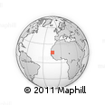 Outline Map of the Area around 16° 49' 43" N, 14° 22' 30" W, rectangular outline
