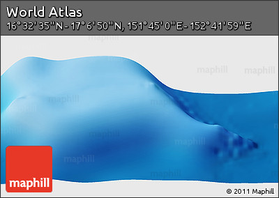 Physical Panoramic Map of the Area around 16° 49' 43" N, 152° 13' 29" E
