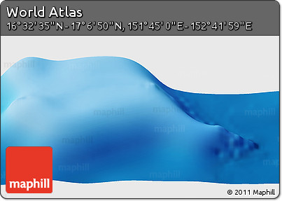 Physical Panoramic Map of the Area around 16° 49' 43" N, 152° 13' 29" E