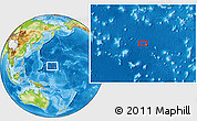 Physical Location Map of the area around 16° 49' 43" N, 157° 19' 29" E