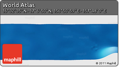 Physical Panoramic Map of the Area around 16° 49' 43" N, 157° 19' 29" E