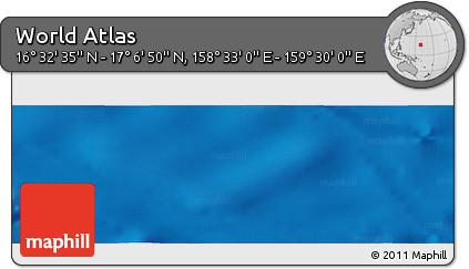 Physical Panoramic Map of the Area around 16° 49' 43" N, 159° 1' 30" E
