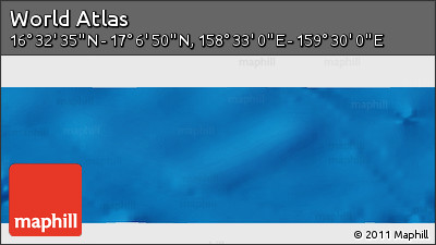 Physical Panoramic Map of the Area around 16° 49' 43" N, 159° 1' 30" E