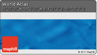 Physical Panoramic Map of the Area around 16° 49' 43" N, 159° 1' 30" E