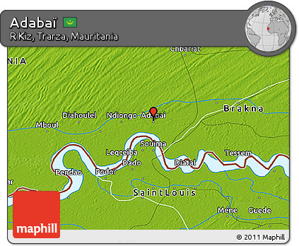 Physical 3D Map of Adabaï