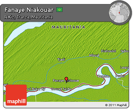 Physical 3D Map of Fanaye Niakouar