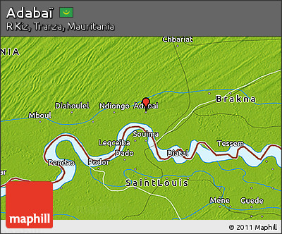 Physical 3D Map of Adabaï