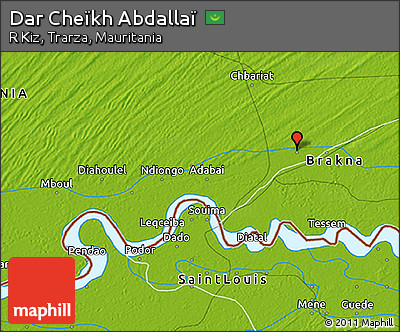 Physical 3D Map of Dar Cheïkh Abdallaï