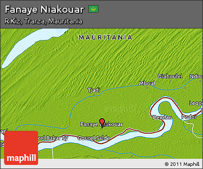 Physical 3D Map of Fanaye Niakouar
