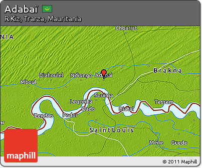 Physical 3D Map of Adabaï