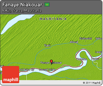 Physical 3D Map of Fanaye Niakouar