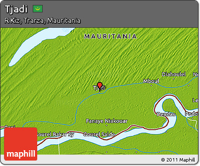Physical 3D Map of Tjadi