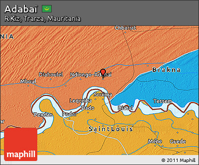 Political 3D Map of Adabaï