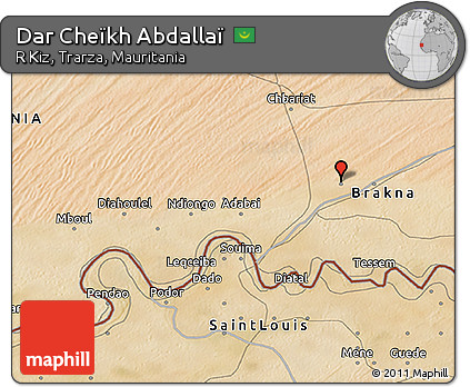 Satellite 3D Map of Dar Cheïkh Abdallaï