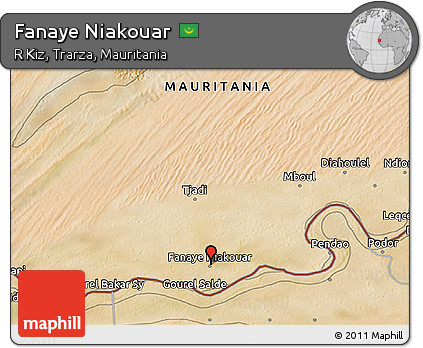 Satellite 3D Map of Fanaye Niakouar