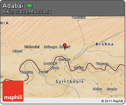 Satellite 3D Map of Adabaï