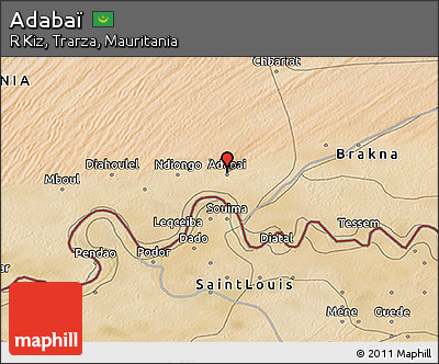Satellite 3D Map of Adabaï