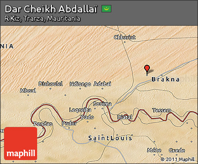 Satellite 3D Map of Dar Cheïkh Abdallaï