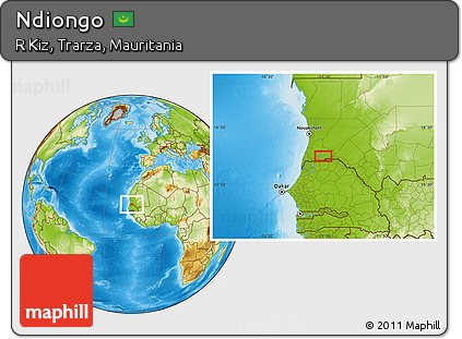 Physical Location Map of Ndiongo