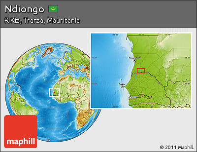 Physical Location Map of Ndiongo