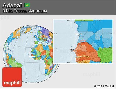 Political Location Map of Adabaï