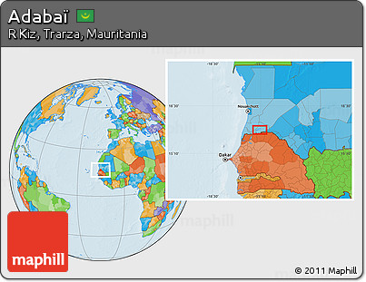 Political Location Map of Adabaï