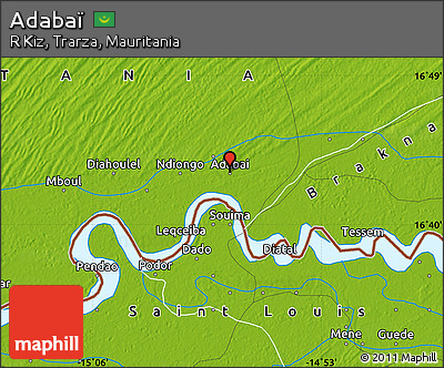 Physical Map of Adabaï