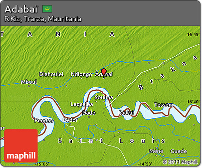 Physical Map of Adabaï