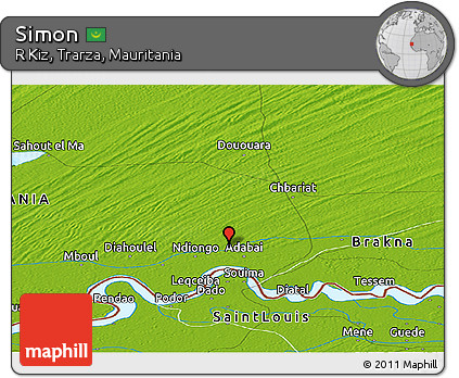 Physical Panoramic Map of Simon