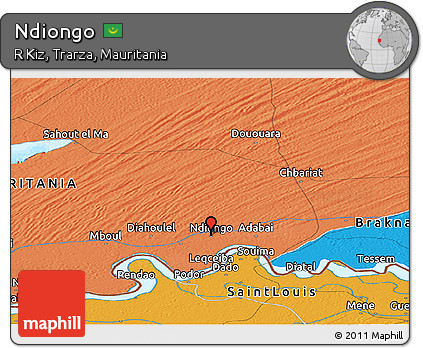 Political Panoramic Map of Ndiongo