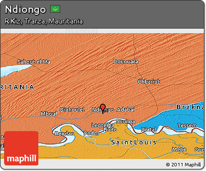 Political Panoramic Map of Ndiongo