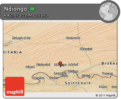 Satellite Panoramic Map of Ndiongo