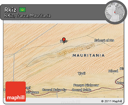 Satellite Panoramic Map of Rkîz
