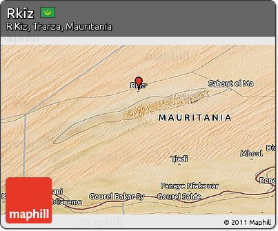 Satellite Panoramic Map of Rkîz