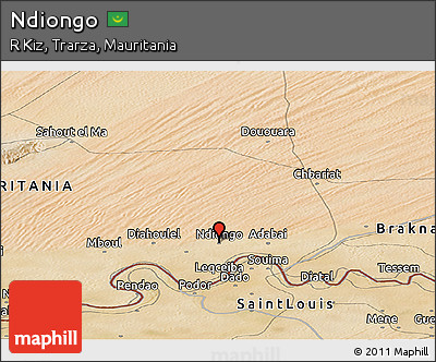 Satellite Panoramic Map of Ndiongo