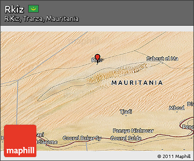 Satellite Panoramic Map of Rkîz