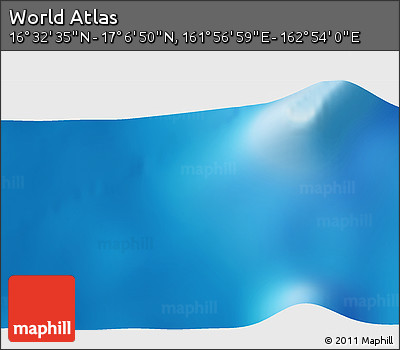 Physical 3D Map of the Area around 16° 49' 43" N, 162° 25' 30" E