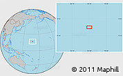 Gray Location Map of the area around 16° 49' 43" N, 167° 31' 30" E