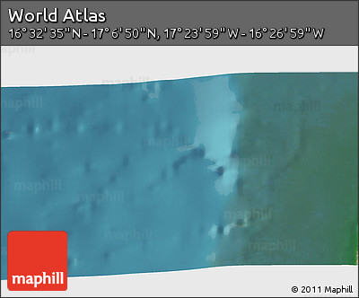 Satellite 3D Map of the Area around 16° 49' 43" N, 16° 55' 29" W