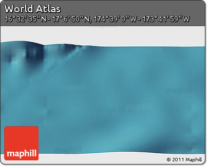 Satellite 3D Map of the Area around 16° 49' 43" N, 174° 10' 30" W