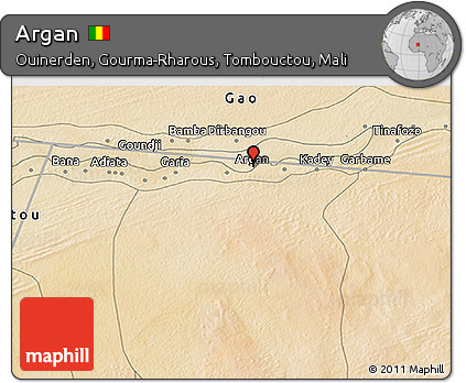 Satellite 3D Map of Argan