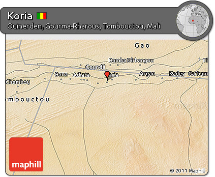 Satellite 3D Map of Koria