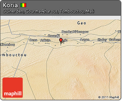 Satellite 3D Map of Koria