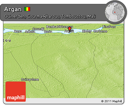 Physical Panoramic Map of Argan