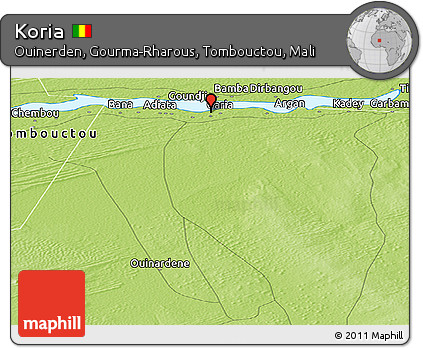 Physical Panoramic Map of Koria